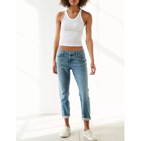 Urban Outfitters BDG Jeans Womens Size‎ 32 Blue Slim Boyfriend Low-Rise - Picture 1 of 13